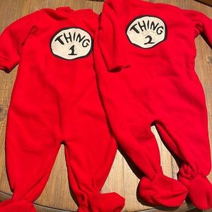 Pottery barn kids pb kids Dr. Seuss Thing 1 and Thing 2 size 0-6 months baby